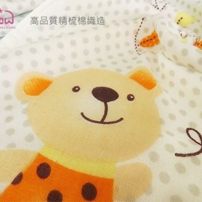 圓點小熊紗布童巾